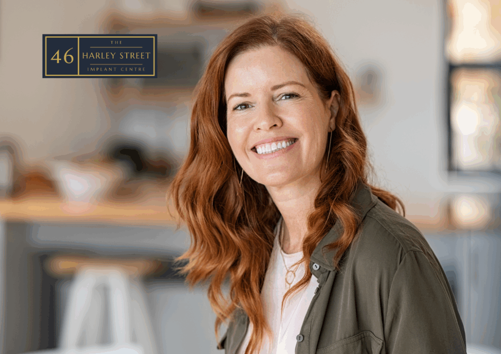 Person with red hair looking at the camera with a slightly tilted head whilst smiling.